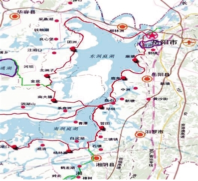 岳阳北环线具体线路图图片