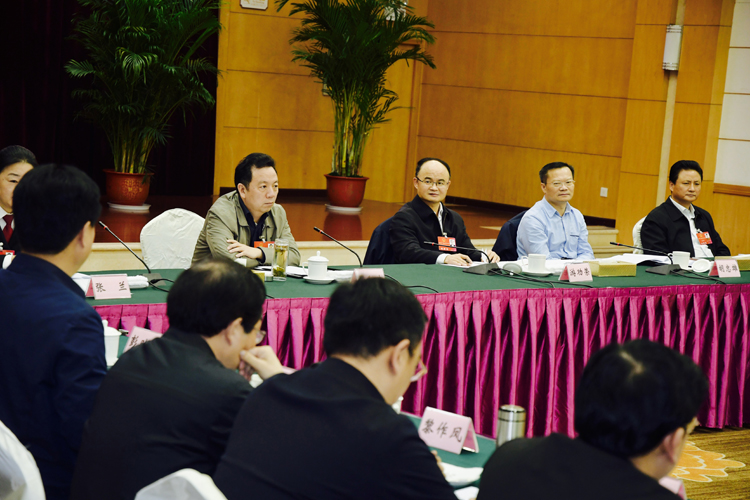 游劝荣参加省十二届人大七次会议岳阳代表团讨论